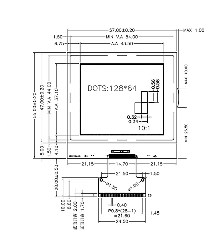 12864 Dots Graphic Lcd