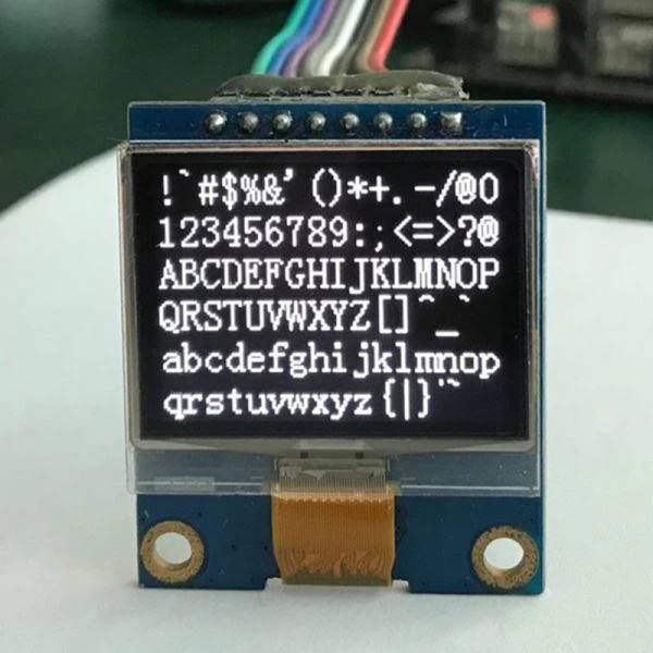 1.25 inch màu trắng trên màn hình OLED màu đen 128 x 96